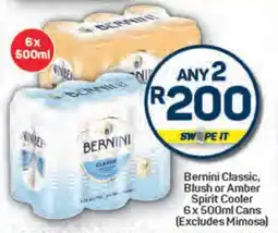 Pick n Pay Bernini Classic, Blush or Amber Spirit Cooler offer