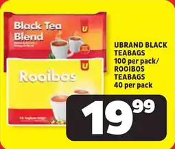 Usave Ubrand black teabags/ rooibos teabags offer