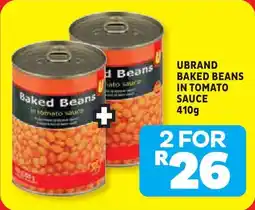 Usave Ubrand baked beans in tomato sauce offer