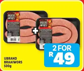 Usave Ubrand Braaiwors offer
