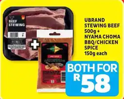 Usave Ubrand stewing beef + Nyama choma bbq/ chicken spice offer