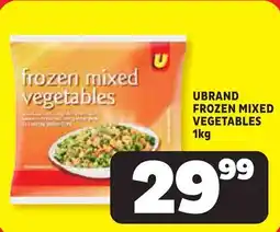 Usave Ubrand frozen mixed vegetables offer