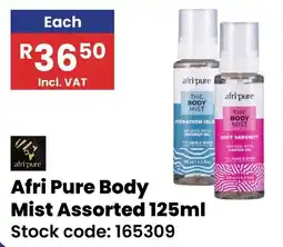 Africa Cash and Carry Afri Pure Body Mist Assorted offer