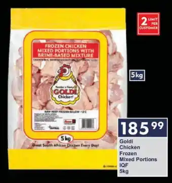 President Hyper Goldi Chicken Frozen Mixed Portions IQF offer