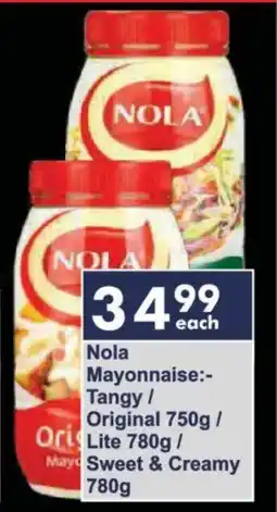 President Hyper Nola Mayonnaise Tangy/ Original/ Lite/ Sweet & Creamy offer
