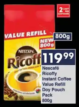 President Hyper Nescafé Ricoffy Instant Coffee Value Refill Doy Pouch Pack offer