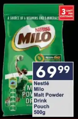 President Hyper Nestlé Milo Malt Powder Drink Pouch offer