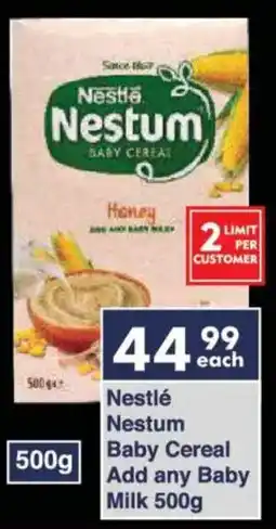 President Hyper Nestlé Nestum Baby Cereal Add any Baby Milk offer