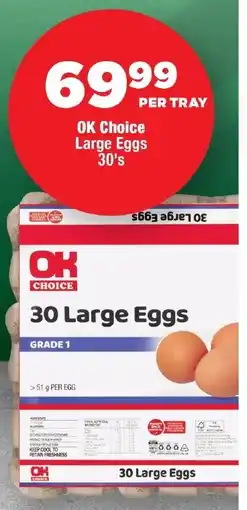 OK Foods OK Choice Large Eggs offer