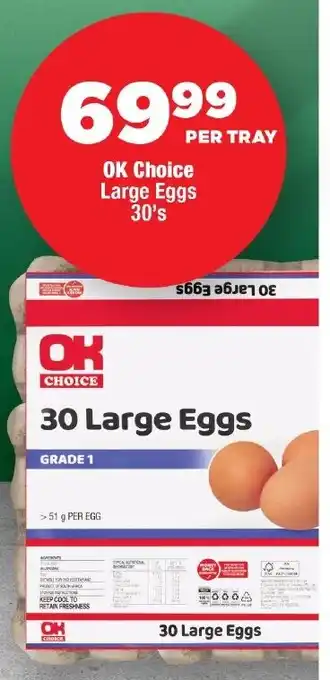OK Foods OK Choice Large Eggs offer