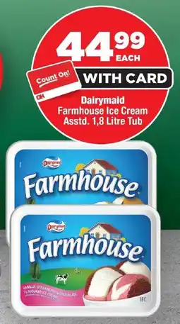 OK Foods Dairymaid Farmhouse Ice Cream Tub offer