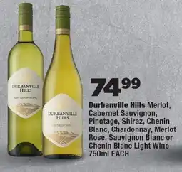 OK Foods Durbanville Hills Merlot, Cabernet Sauvignon, Pinotage, Shiraz, Chenin Blanc, Sauvignon Blanc or Chenin Blanc Light Wine offer