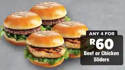 OK Foods Beef or Chicken Sliders offer