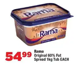 OK Foods Rama Original 60% Fat Spread Tub offer