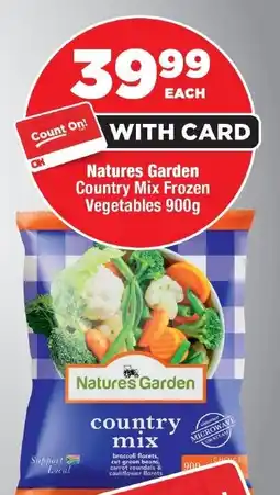 OK Foods Natures Garden Country Mix Frozen Vegetables offer