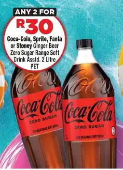 OK Foods Coca-Cola, Sprite, Fanta or Stoney Ginger Beer Zero Sugar Range Soft Drink offer