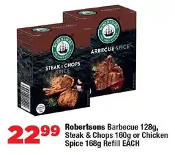 OK Foods Robertsons Barbecue, Steak & Chops or Chicken Spice Refill offer