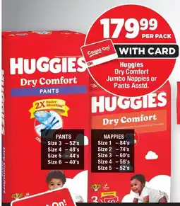 OK Foods Huggies Dry Comfort Jumbo Nappies or Pants offer