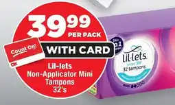 OK Foods Lil-lets Non-Applicator Mini Tampons offer