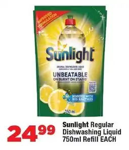 OK Foods Sunlight Regular Dishwashing Liquid Refill offer