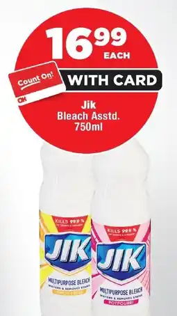 OK Foods Jik Bleach offer