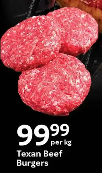 Oxford Freshmarket Texan Beef Burgers offer