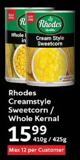 Oxford Freshmarket Rhodes Creamstyle Sweetcorn/ Whole Kernel offer