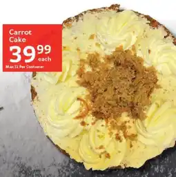 Oxford Freshmarket Carrot Cake offer