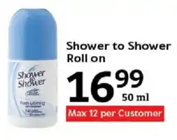 Oxford Freshmarket Shower to Shower Roll on offer