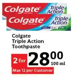 Oxford Freshmarket Colgate Triple Action Toothpaste offer