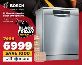 HiFi Corp Bosch 13 Place Dishwasher Silver offer