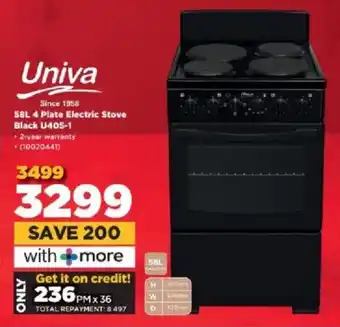 HiFi Corp Univa 4 Plate Electric Stove Black U405-1 offer