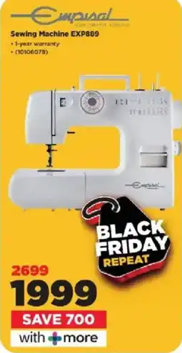 HiFi Corp Empisal Sewing Machine EXP889 offer