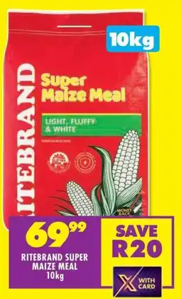 Shoprite Ritebrand Super Maize Meal 10kg offer