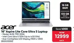 Makro 16” Aspire Lite Core Ultra 5 Laptop offer
