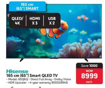 Makro Hisense 165 cm (65) Smart QLED TV offer
