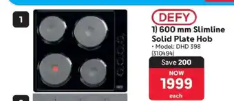 Makro DEFY 600 mm Slimline Solid Plate Hob offer
