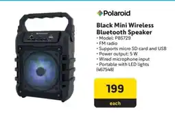 Makro Polaroid Black Mini Wireless Bluetooth Speaker offer