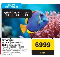 Makro SKYWORTH 152 cm (60”) Smart QLED Google TV offer