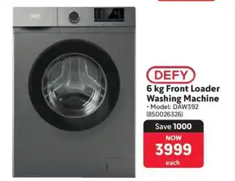 Makro Defy 6 kg Front Loader Washing Machine offer