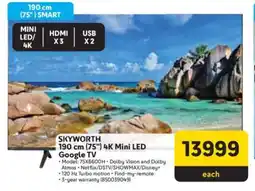 Makro SKYWORTH 190 cm (75”) 4K MINI LED Google TV offer