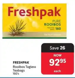 Makro FRESHPAK Rooibos Tagless Teabags 160's offer