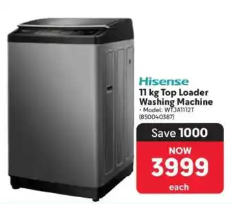 Makro Hisense 11 kg Top Loader Washing Machine offer