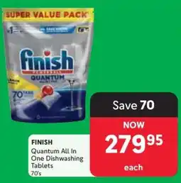 Makro FINISH Quantum All In One Dishwashing Tablets 70's offer