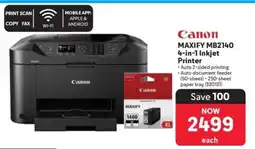Makro Canon MAXIFY MB2140 4-in-1 Inkjet Printer offer