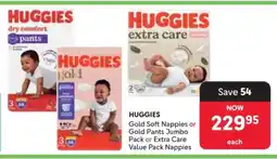 Makro HUGGIES Gold Soft Nappies or Gold Pants Jumbo Pack or Extra Care Value Pack Nappies offer