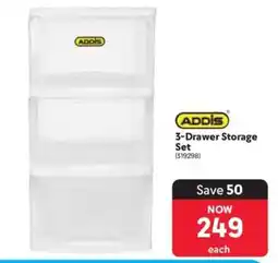 Makro ADDIS 3-Drawer Storage Set offer