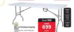 Makro 180 cm Folding Camping Table offer