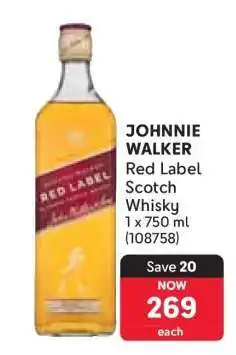 Makro JOHNNIE WALKER Red Label Scotch Whisky offer