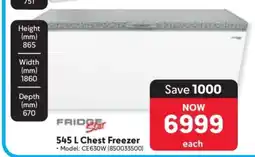 Makro 545 L Chest Freezer offer